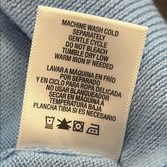 Basic Editions Light Blue Crew Neck Sweater - Picture 9 of 9